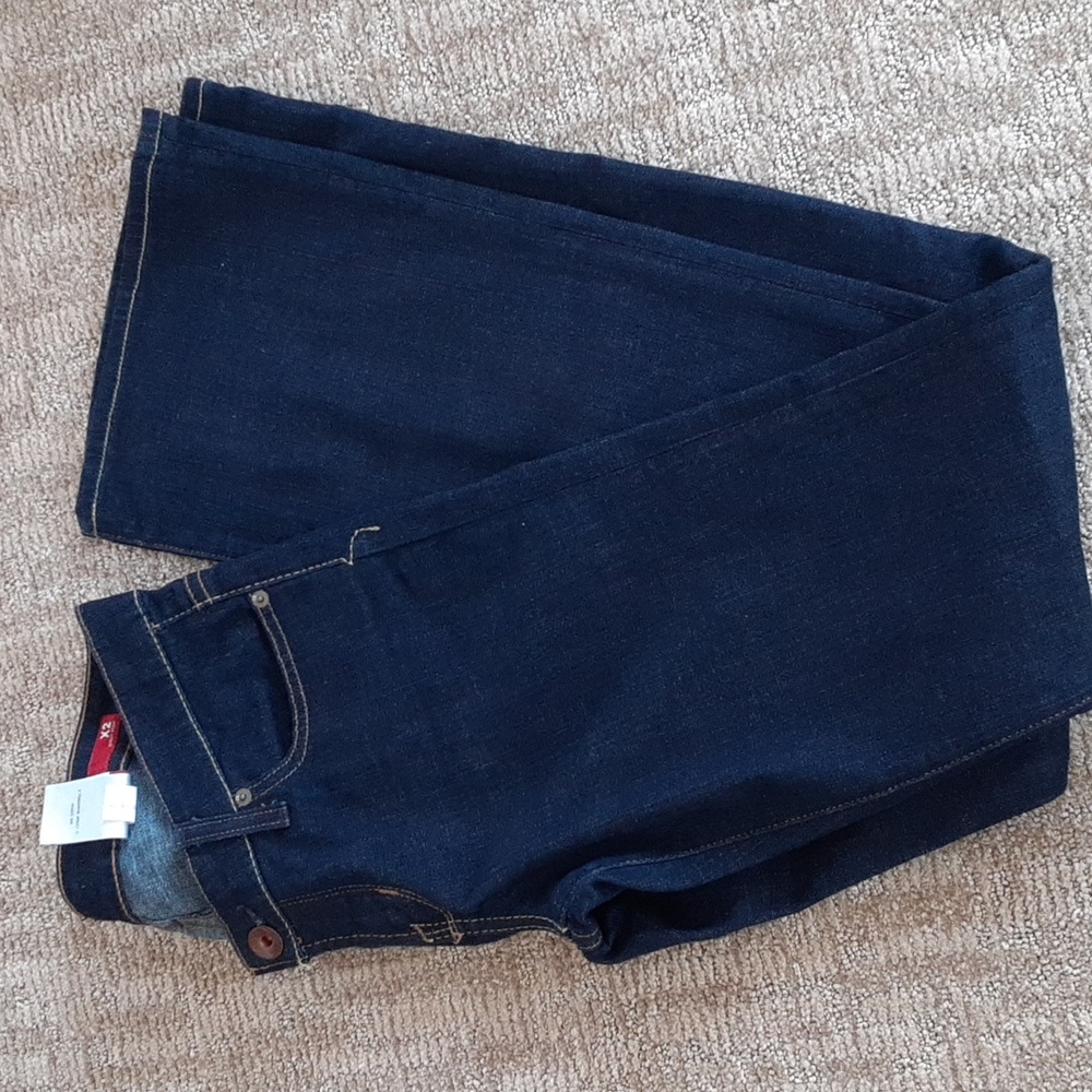 Dark indigo denim jeans